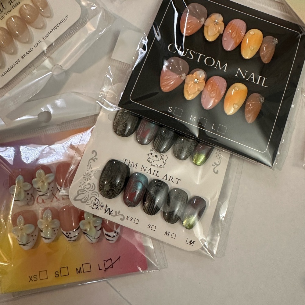 Handmade press on nails size M and L - Picture 7 of 14